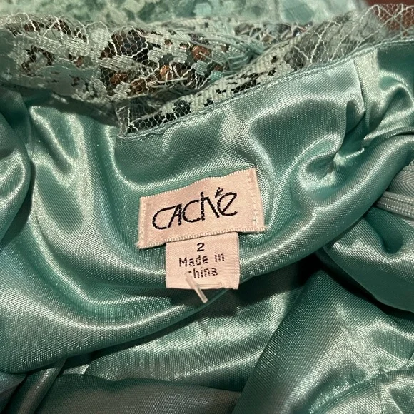 Elegant Teal Lace Dress - Picture 3 of 3